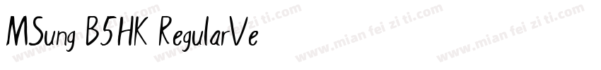 MSung B5HK RegularVe字体转换